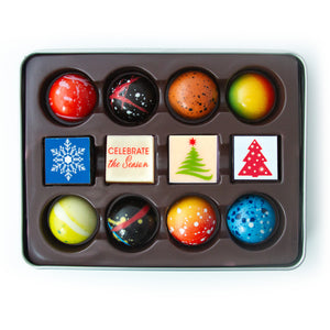 
                  
                    Load image into Gallery viewer, Holiday Tin 12 - Vancouver Box with Assorted Chocolates
                  
                