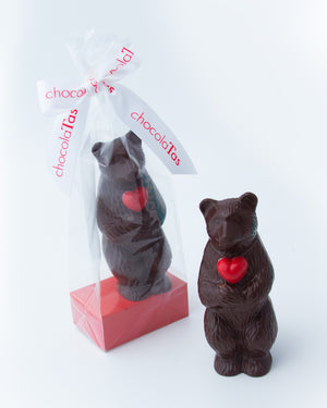 
                  
                    Load image into Gallery viewer, Valentine&amp;#39;s - Bear Dark Chocolate with Heart - PICK UP IN STORE ONLY
                  
                