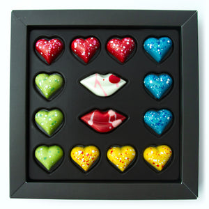 
                  
                    Load image into Gallery viewer, Valentine Elegance Box Hearts &amp;amp; Lips Collection - 14pc
                  
                