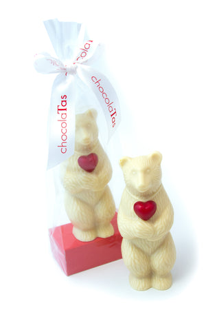 
                  
                    Load image into Gallery viewer, Valentine&amp;#39;s - Bear White Chocolate with Heart - PICK UP IN-STORE ONLY
                  
                